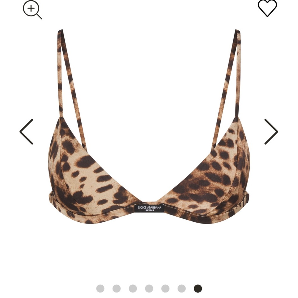 Skims Dolce & Gabbana Silk Leopard Print Bralette